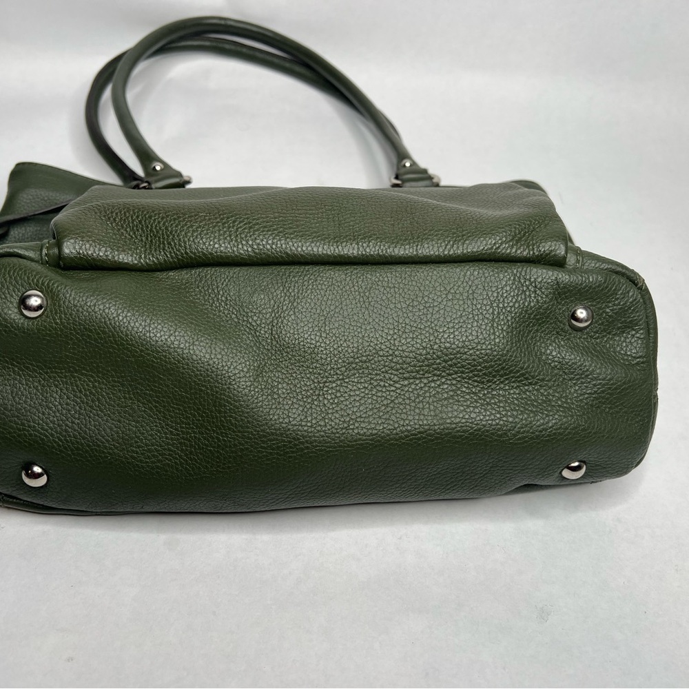 Tignanello Green Leather Tote Bag - Picture 4 of 14